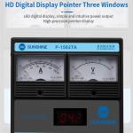 Sunshine P-1502TA 15V 2A Portable LED Digital Display DC Regulated Power Supply with USB Ports