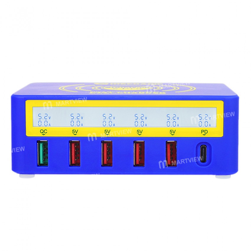 Mechanic iCharge 6 Pro 5Ports USB LCD Display QC 3.0 Wireless Smart Charging