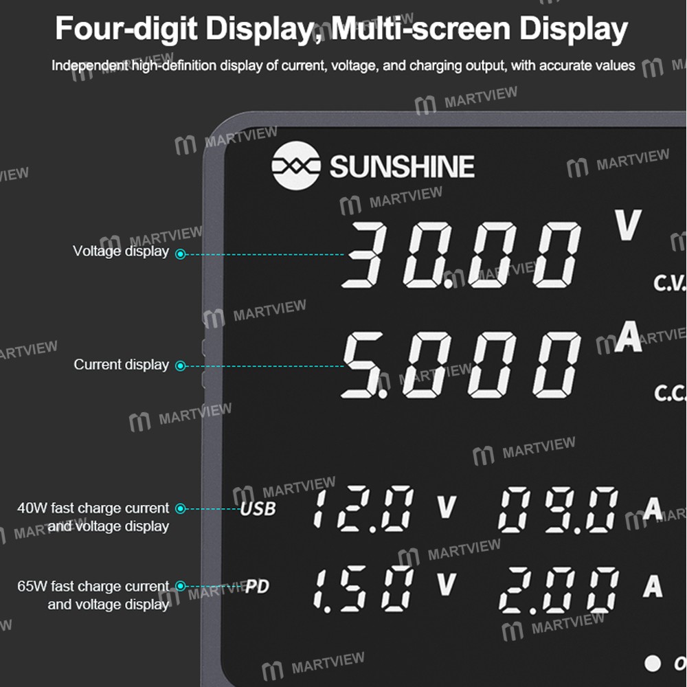 sunshine p2-pro-330w-4-segment-storage-channel-high-precision-adjustable-dc-stabilized-power-supply-