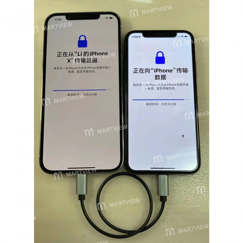 Lightning to Lightning OTG Cable for iPhone iPad Photo Video Wechat Record Data Migration
