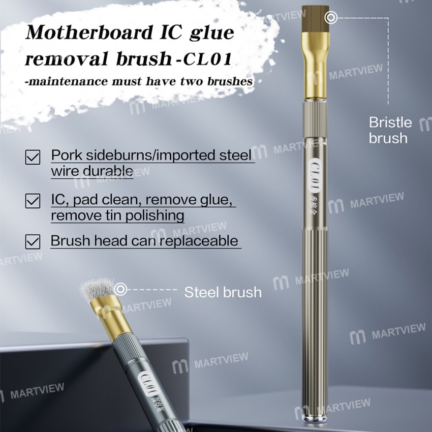 i2c cl01-pig-hair-brush-steel-brush-for-motherboard-ic-debonding-glue-cleaning-5