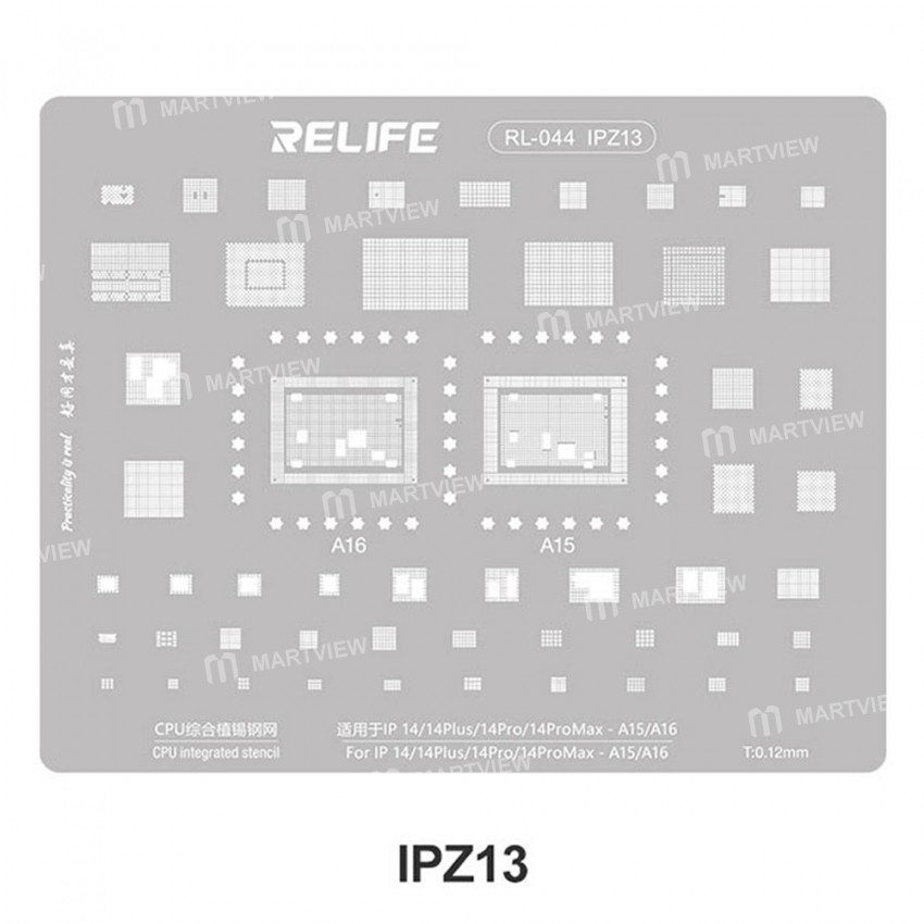 relife rl-044-iphone-series-cpu-tin-planting-steel-mesh-set-16