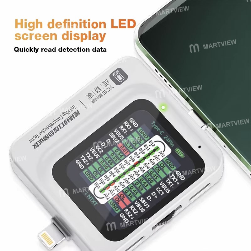 ycs tns360-type-c-lighting-tail-plug-comprehensive-detector-for-mobile-phone-laptop-6