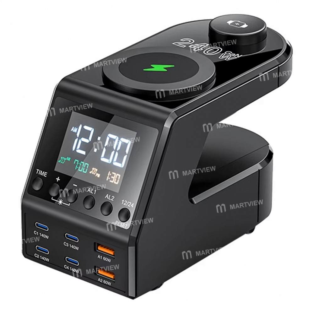 240w 6-port-pdqc-desktop-fast-charging-station-with-clock-display-and-wireless-charging-1