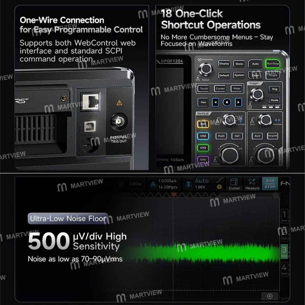 fnirsi dpof1204-200mhz-1gsa-s-4-channel-high-refresh-rate-desktop-digital-fluorescence-oscilloscope-