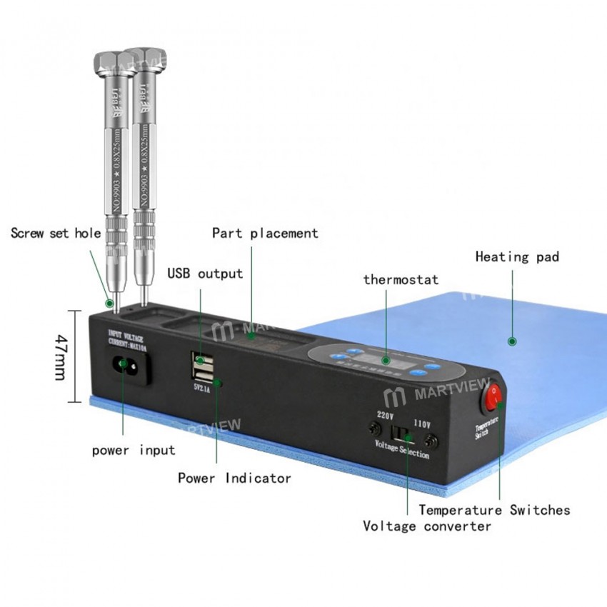 BST-928 350W Multifunction LCD Screen Heating Separator