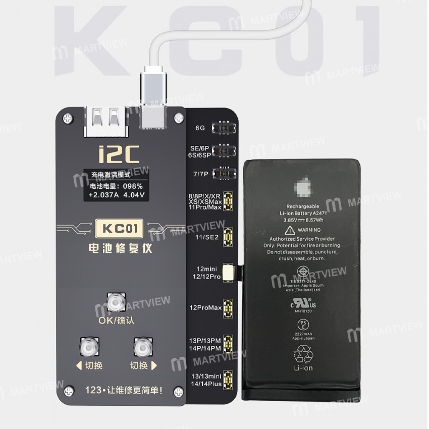 i2c kc01-multi-function-comprehensive-battery-repair-instrument-for-iphone-6-14pro-max-12