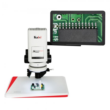 Kaisi K-300DP 7-50X 3D Stereo Video Microscope with 11.6-inch LCD Display for Mobile Phone Repair