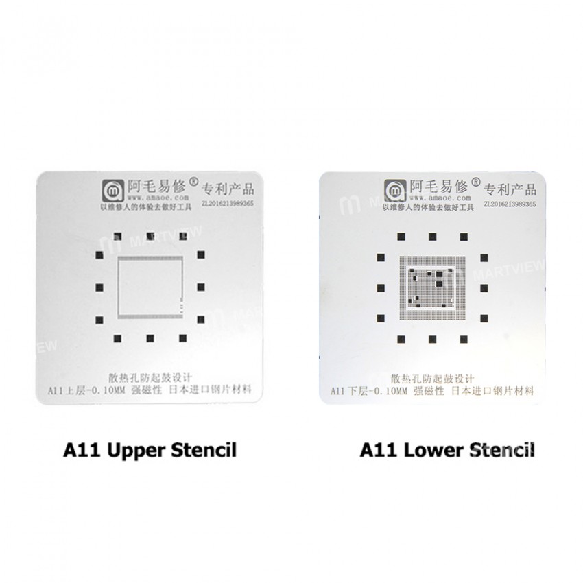 Amaoe A7 A8 A9 A10 A11 A12 A13 CPU Reballing Stencil Net Platform Positioning Plate Magnetic Holder