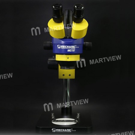 MECHANIC MC75T-B1 7-45X Trinocular Stereo Microscope With Big Base Extension Holder Stereo Zoom Microscope for Phone MainBoard Repair Electronics Industry