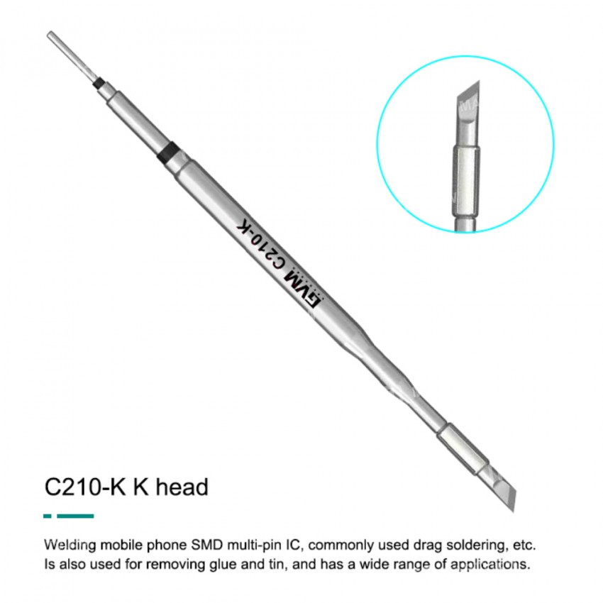 GVM C210-I C210-IS C210-K Lead-free Soldering Iron Tip for T210 Welding Station