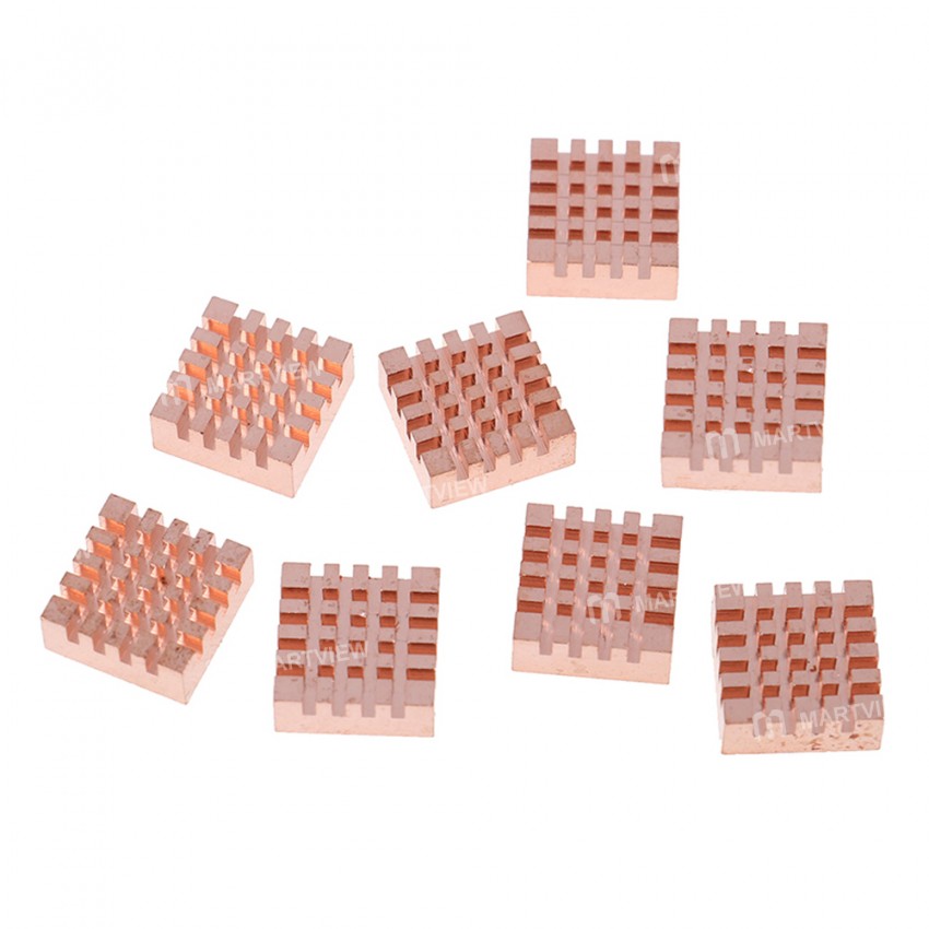 14*12mm Copper Heatsink for RAM Memory/North and South Bridge/Video Memory - 8Pcs