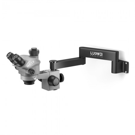 Luowei WCI3 7-50X Wall Mount Swing Arm HD Continuous Zoom Trinocular Microscope