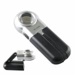 16X 30mm LED Illuminated Magnifier Magnifying Glass Loupe Folding Stand Handheld Portable Pocket