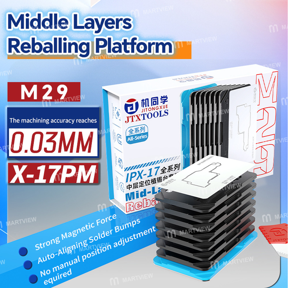 jtx m29-middle-layer-bga-reballing-stencil-tin-planting-platform-for-iphone-x-to-17-pro-max-2