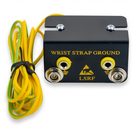 2-Holes L-shaped Worktop ESD Ground Socket with 1.8M Cord - 2Pcs