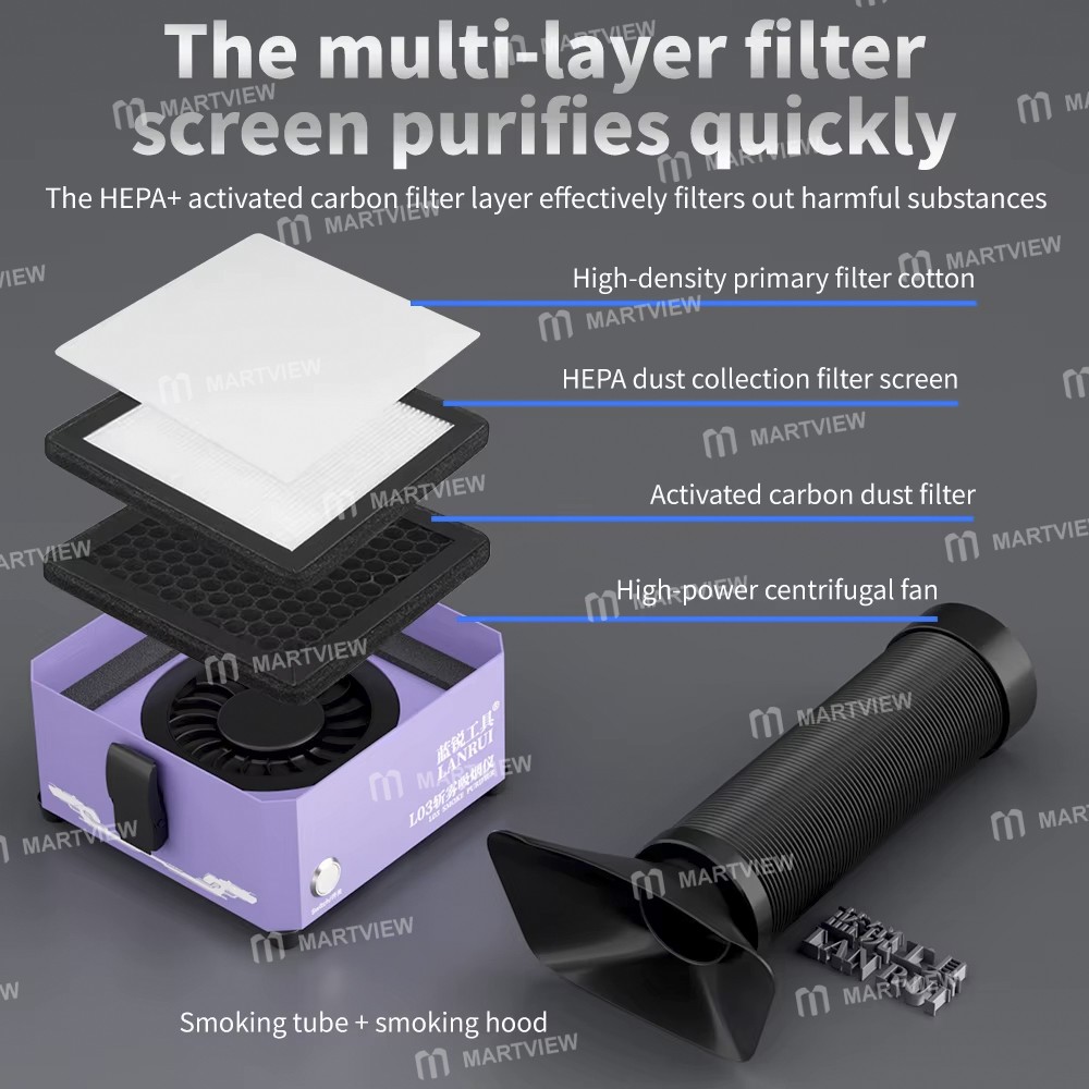lanrui l03-powerful-desktop-smoke-purifier-for-pcb-soldering-repair-6