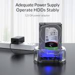 Orico 2 Bay SATA to USB 3.1 Transparent External HDD Docking Station for 2.5 / 3.5 inches HDD SSD