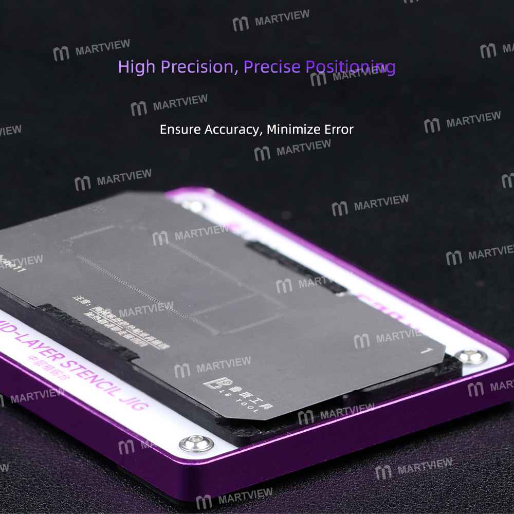 lb tool-f20-max-motherboard-middle-layer-bga-reballing-stencil-tin-plating-platform-for-iphone-11-17