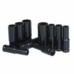 Electric Lengthened Hexagon Socket Set 1 / 2 Electrophoresis Black Manual Socket 10 Pieces