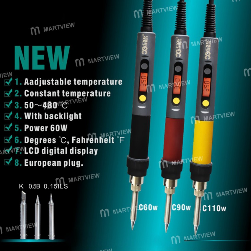 cxg c60w-c90w-c110w-lcd-digital-display-adjustable-temperature-electric-soldering-iron-1