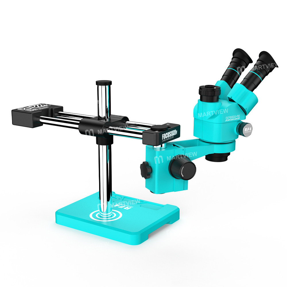 rf4 rf-6558pro-fo33-65-58x-trinocular-stereo-microscope-with-fo33-dual-axis-swing-arm-stand-repair-b