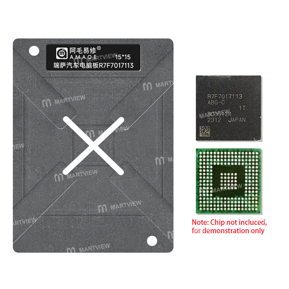 amaoe 020mm-renesas-automotive-computer-boards-r7f7017113-cpu-bga-reballing-stencil-tin-plating-plat