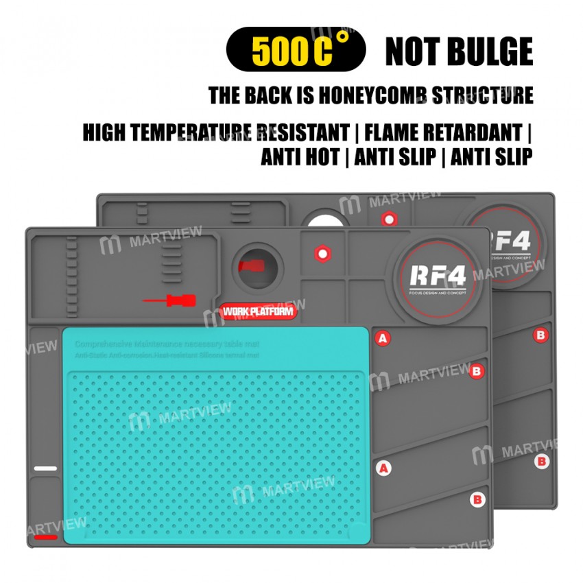 RF4 High-temperature Anti-skid Repair Silicone Pad for Mobile Phone Computer Repair