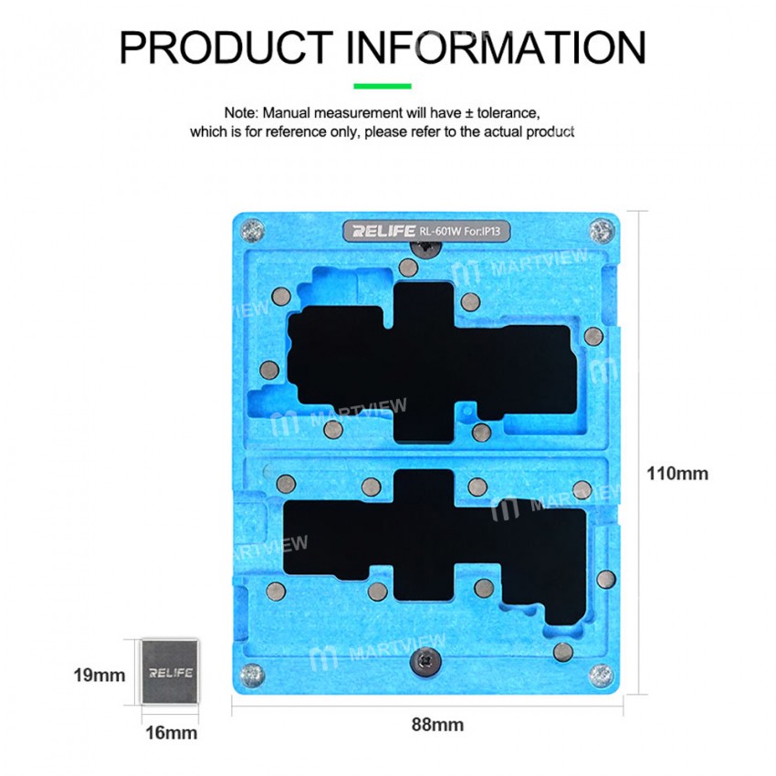 Relife RL-601W Mini Middle Layer Board Stencil Stencil Kit for iPhone 13 Series