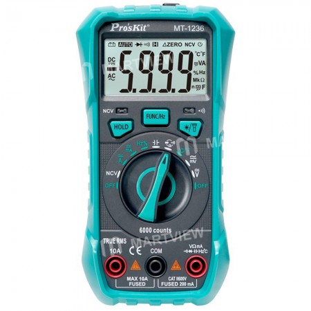 Pro'sKit MT-1236 Multi-Function 3-5 / 6 display True-RMS Digital Multimeter