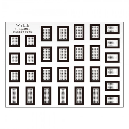 Wylie Touch IC Display IC Welding Dedicated Green Oil Reballing Stencil for iPhone 11 to 16 Pro Max