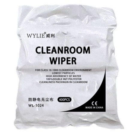 Wylie WL-1024 High-Quality Anti-Static Dust-Free Cloth for Glasses / Screens / Lenses Cleaning - 400Pcs