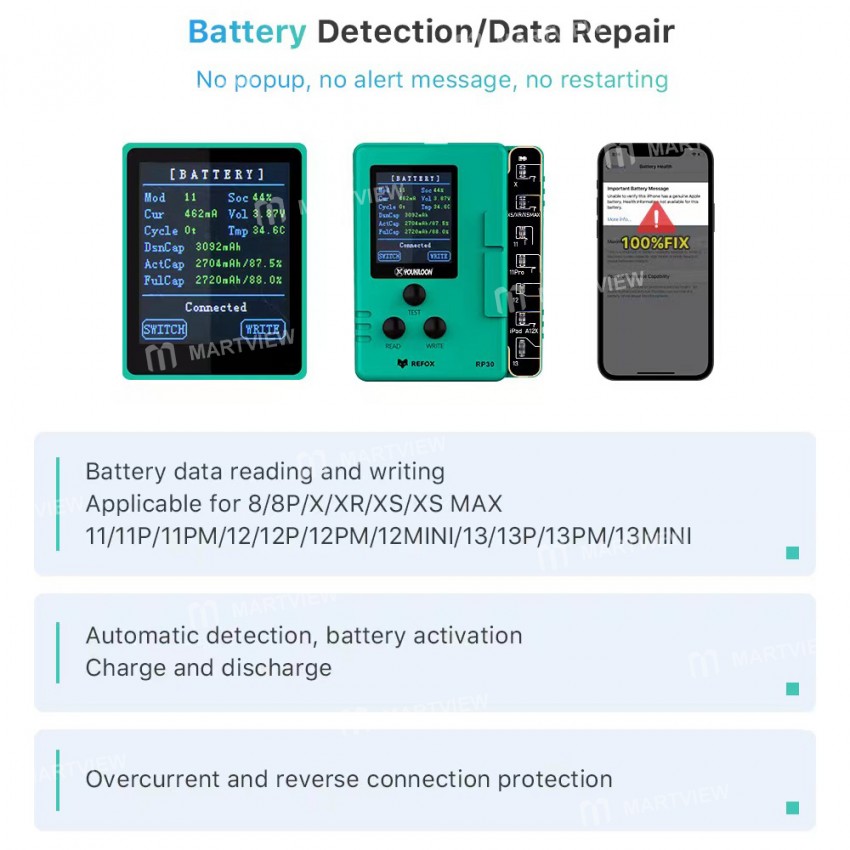 refox rp30-multifunctional-battery-face-id-restore-programmer-for-iphone-8-to-13pro-max-7