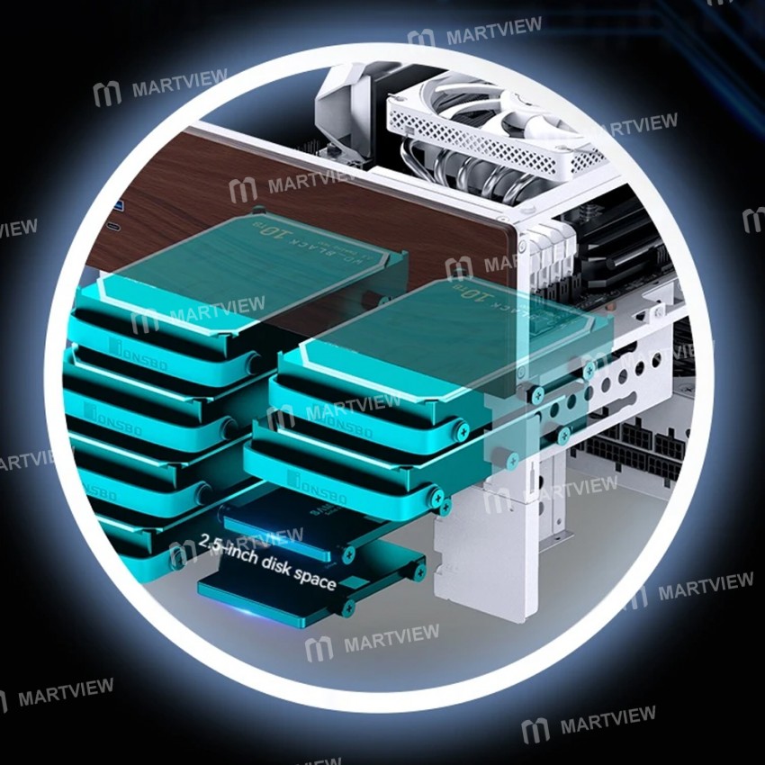 jonsbo n4-type-c-8-hard-disk-mini-nas-desktop-computer-chassis-support-itx-matx-motherboard-11
