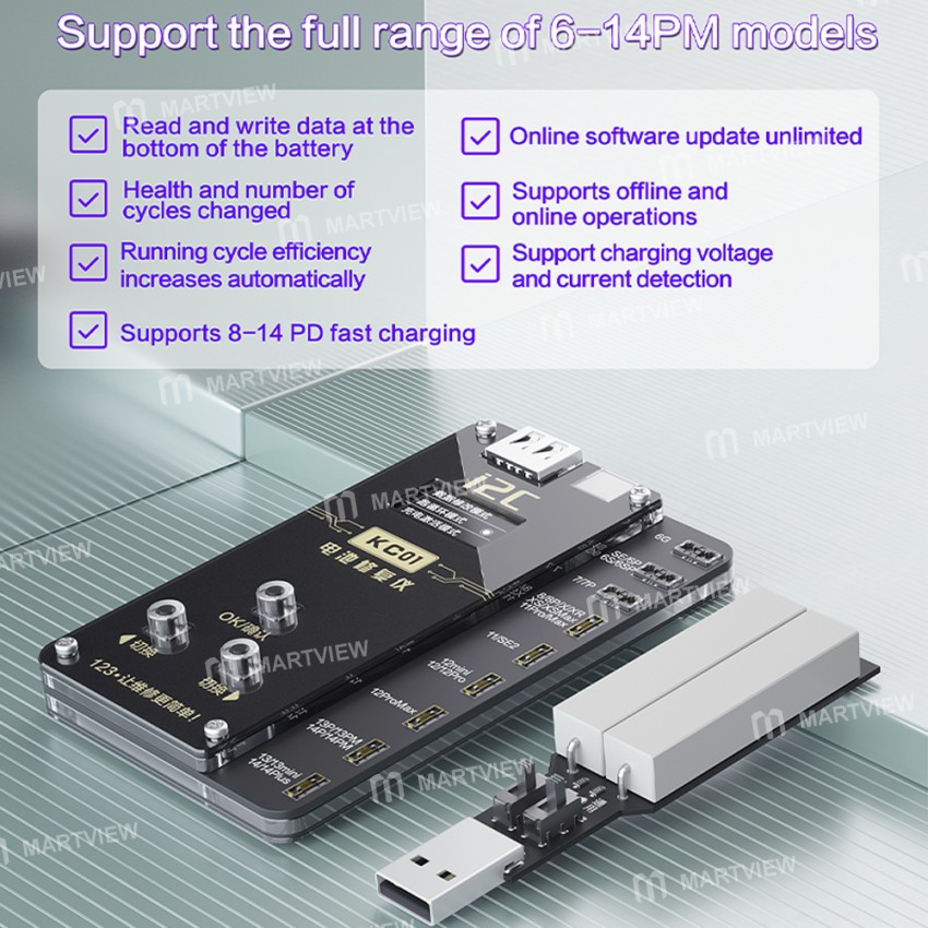 i2c kc01-multi-function-comprehensive-battery-repair-instrument-for-iphone-6-14pro-max-2