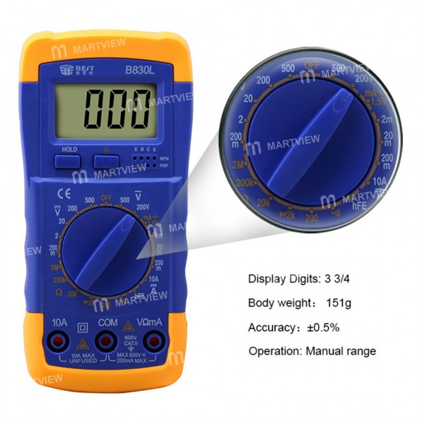 BST-B830L Multifunction High-precision Digital Multimeter with LCD Digital Display