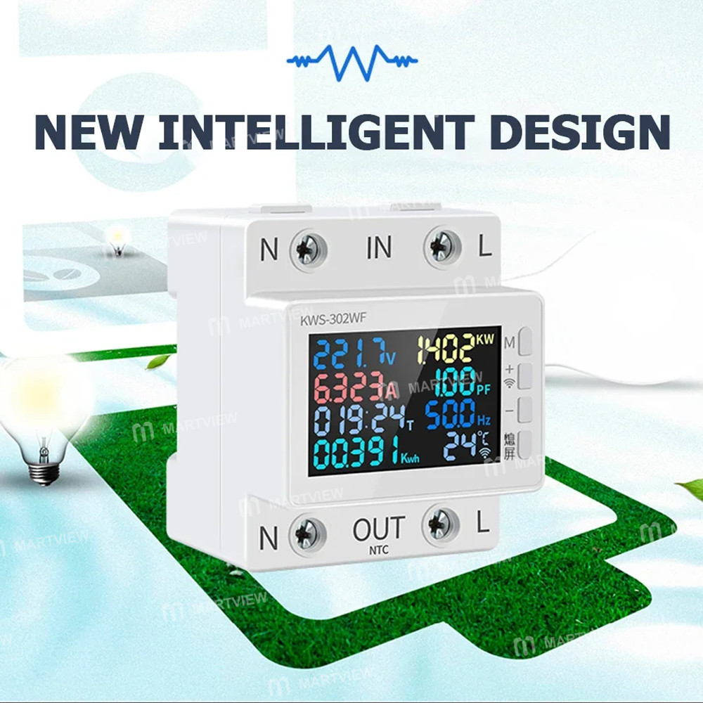 kws 302-series-multifunctional-rail-mounted-voltage-current-meter-with-power-off-protection--wifi-ca