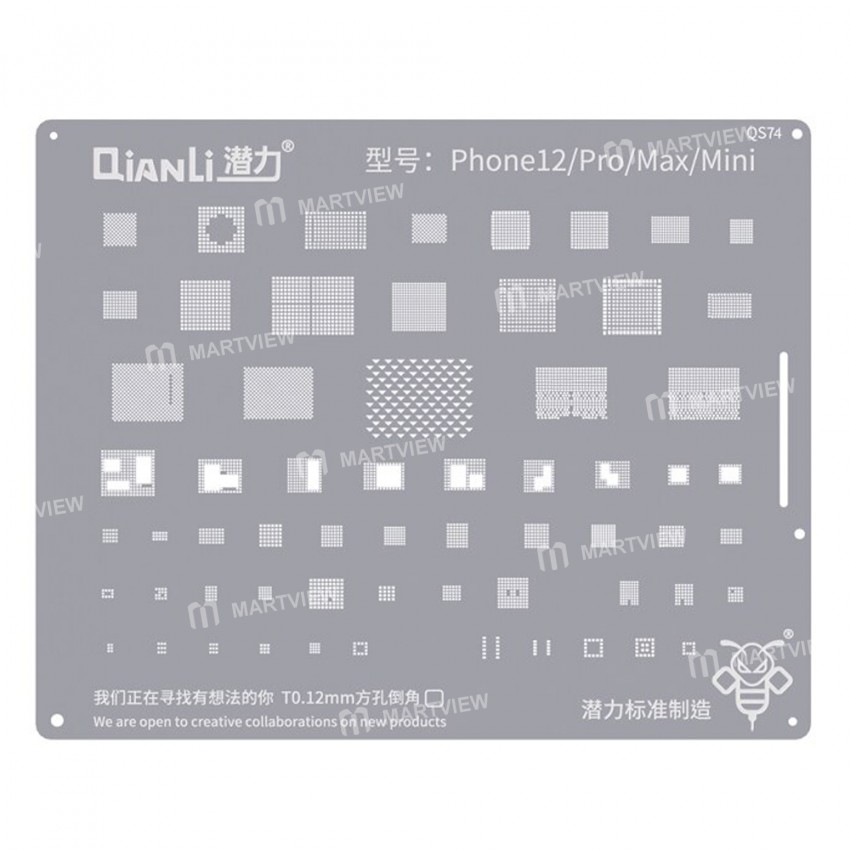 qianli 012mm-bga-reballing-stencil-set-for-iphone-6g-to-13pro-max-apple-a8-to-a15-cpu-17