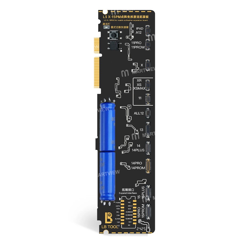 luban l3-dot-matrix-activation-expansion-board-flex-cable-for-iphone-x-to-15pro-max-4