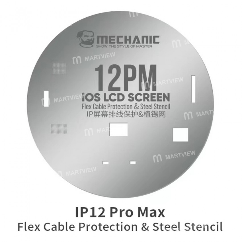 Mechanic iOS LCD Screen IC Flex Cable Protection & Steel Stencil for iPhone 11 to 13 Pro Max