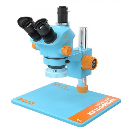 Relife RL-M5T-B11 7-50X Continuous Zoom HD Optical Trinocular Microscope for PCB Soldering Repair