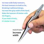 tribe tool-w-01-high-precision-stainless-steel-extra-hard-fine-pointed-wide-body-tweezers-4