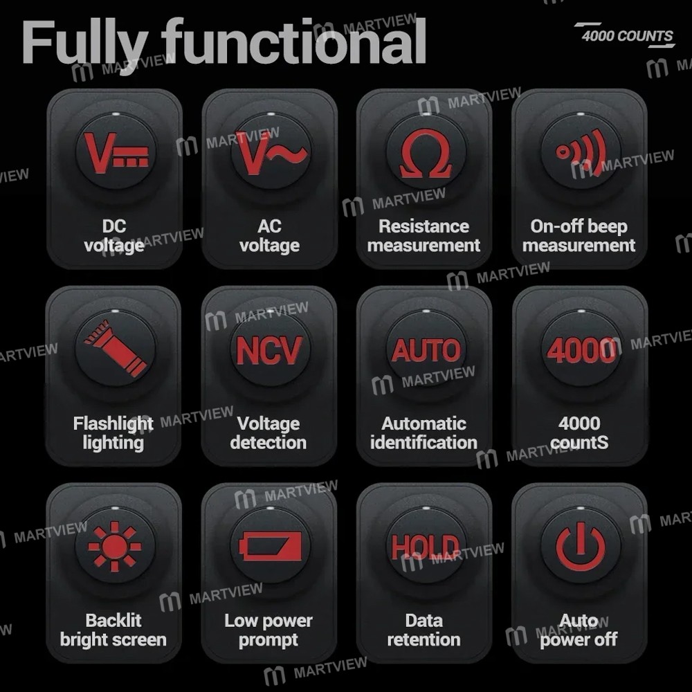 aneng m114-multi-function-ncv-automatic-digital-capacitance-meter-without-diode-test-function-10