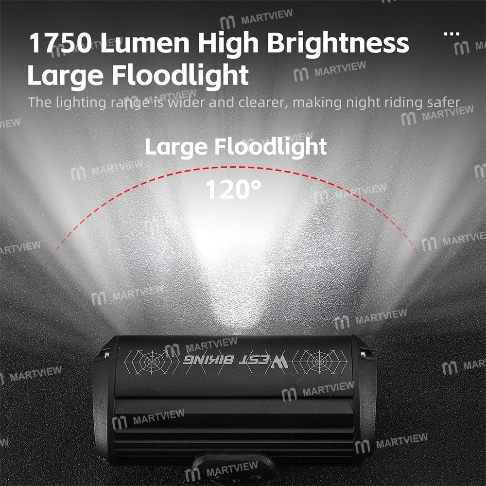 west biking-1750-lumen-aluminum-alloy-usb-rechargeable-road-bike-handlebar-light-11
