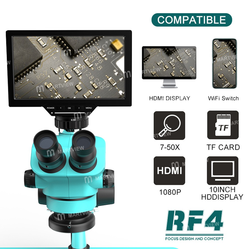 rf4 rf7050tvd2-ys010w-7-50x-synchronous-zoom-trinocular-microscope-with-10-inch-1080p-hd-monitor-8