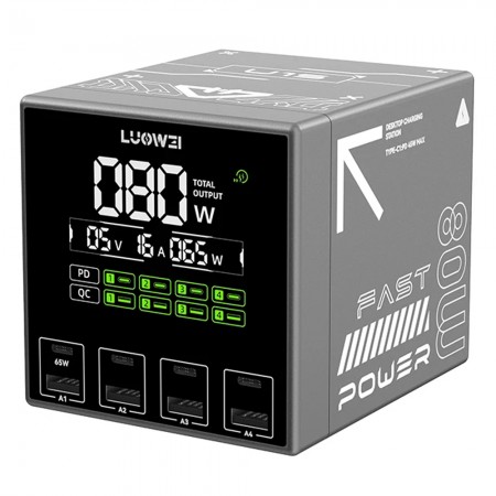 Luowei LW-U1S 80W 8-Port USB & Type-C Paptor Smart Desktop Charging Station (Pre Order 3-5 Days)