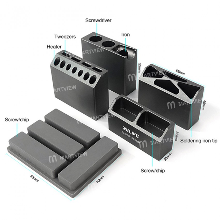 Relife RL-001F Multifunctional Aluminum Alloy Combined Storage Box
