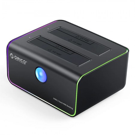 Orico 8828 Series RGB Light 2-Bay Type-C 10Gbps Hard Disk Docking Station with Offline Clone