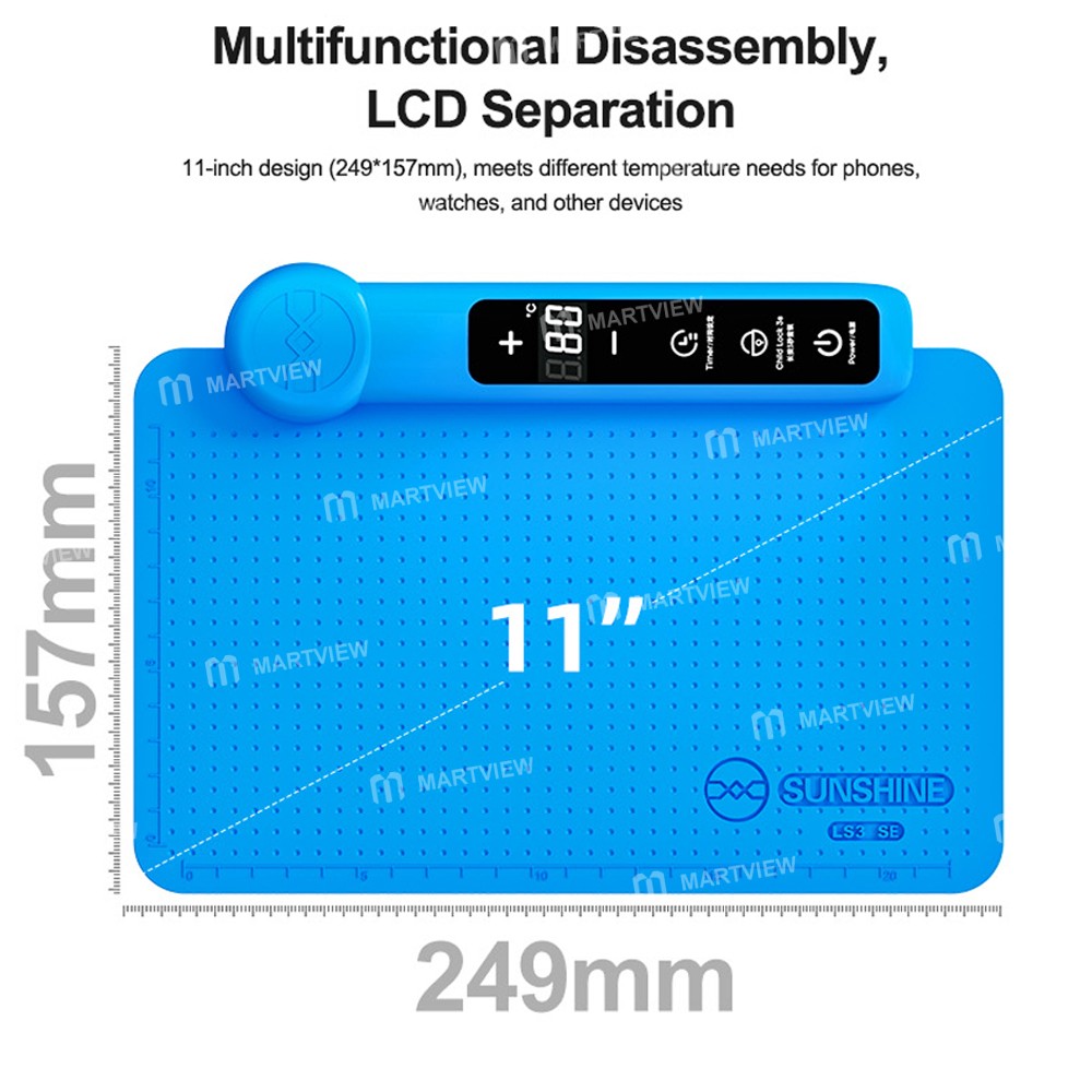 sunshine ls3-se-11-inch-lcd-screen-intelligent-temperature-control-heating-stage-separator-pad-10