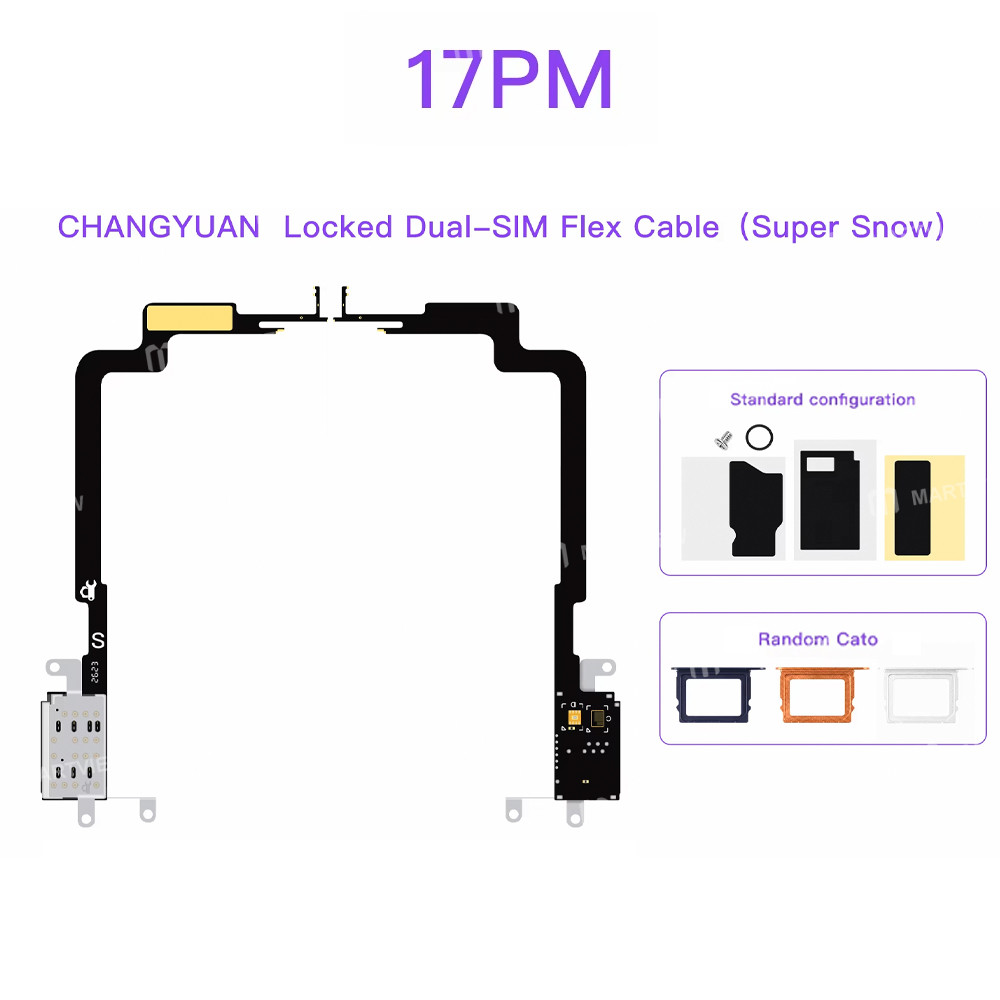 lb tool-changyuan-locked-dual-sim-flex-cable-with-db-or-super-snow-for-iphone-14-to-17-series-8
